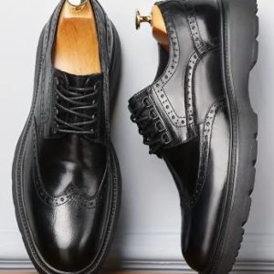 genuine leather men's shoes made of cowhide. size(uk): size 5 11